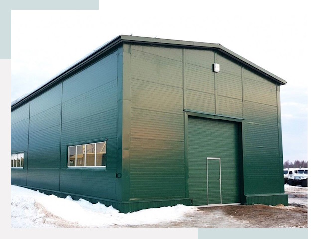 Двускатные ангары в Северодвинске