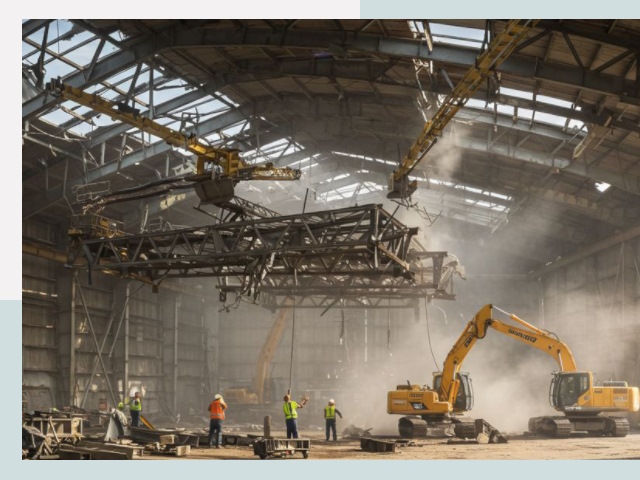 Демонтаж ангаров в Северодвинске от 607 руб. за м²