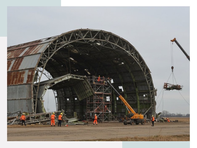 Демонтаж ангаров в Северодвинске